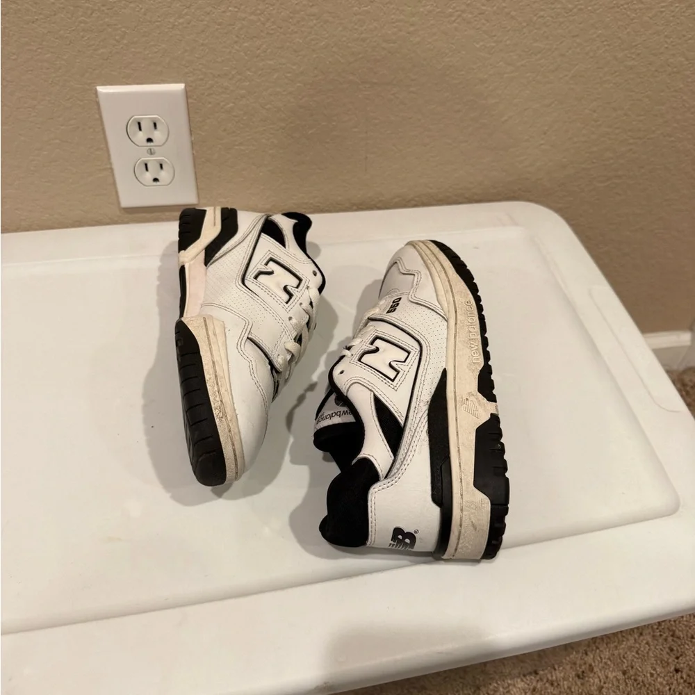 New Balance 550 White and Black Sneakers